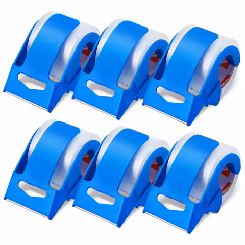 Lot de 6 rouleaux de ruban adhésif d'expédition transparent